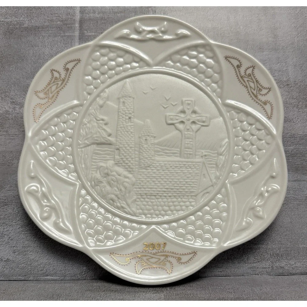 150 Years Anniversary BELLEEK Plate 2007 Christmas at Blarney Ireland #471/2000